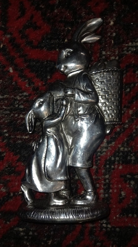 Osterhase hase aus metall mit - osterhase,