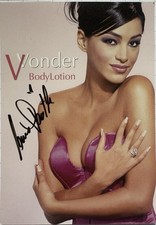 Verona Pooth signiert Feldbusch Karte Original Unterschrift Signatur Autogramm