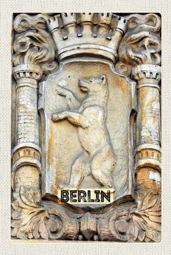 Blechschild 18x12 berlin - blechschild,