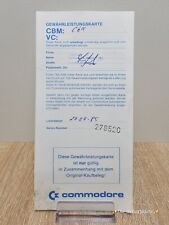 original Comodore - C64 ? Warranty card / Gewährleistungskarte / von 1985