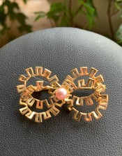 Gablonzer Brosche Amer. Double, Vintage , Schmuckperle.      !451