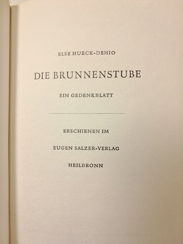Die brunnenstube else - die,