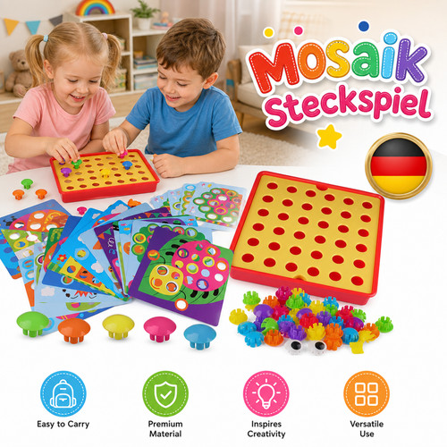 Steckspielzeug mosaik - steckspielzeug,