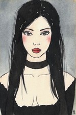 PORTRAIT Frau Mädchen Tusche