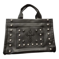 Kreuz Nieten Spikes Rechteck Gothic Handtasche Grunge Biker Festival Wear Emo Szene