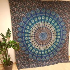 Xxl 240x210cm mandala blau - xxl,