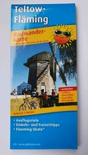 Teltow-Fläming Radwanderkarte Brandenburg Tourismus Radreise  Sehenswürdigkeiten