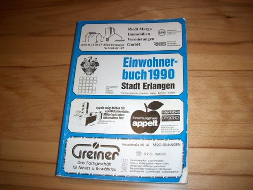 Erlangen einwohnerbuch stadt - einwohnerbuch,