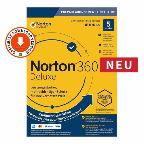 Norton 360 deluxe antivirus - 360, 5