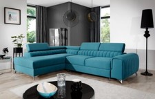 % Ecksofa in L-FORM Schlafsofa Wohnlandschaft Bettfunktion Bettkasten Farben NEU