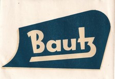3 Original Bautz Oldtimer Traktor Wasser Abziehbild, Bauzzeichen, blau