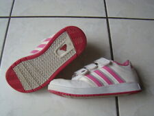 ADIDAS Schuhe 31 Mädchen Halbschuhe Sport Sneaker Turn Klett weiß rosa kaum getr