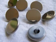 ca 1,5 cm Knopf silber 8 Stück zum Bekleben Anmalen Knöpfe basteln Metall Augen