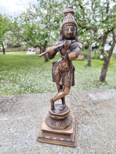 Antike krishna statue - antike,