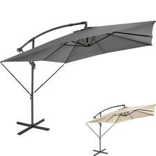 Sonnenschirm 2,5x2,5m Kurbelschirm Terrasse UV Schutz Gartenschirm Balkonschirm