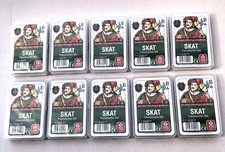 10  Skat Spiele Kartenspiele PVC Box Französisches Bild Spiel Karten Marke ASS