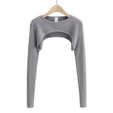 Langarm Crop Top Bauchfrei