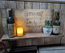 REGAL OLD DUBLIN WHISKY WANDREGAL KISTE VINTAGE BARREGAL 80cm BAR WHISKEY HOLZ