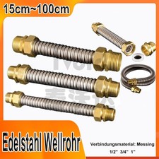 Edelstahl Wellrohr 1/2"  3/4"