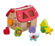 Happy People Fisher-Price 41203 Holz-Steckhaus Holzspielzeug Steckspielhaus Haus