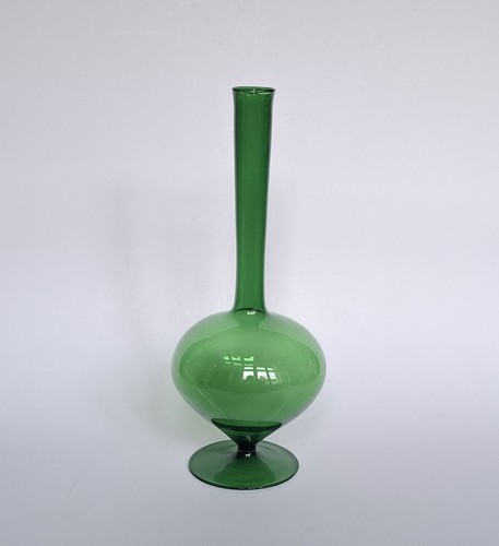 Lauscha glas vase grün - glas, cm