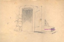 offenes Stalltor,  um 1876, ca. 12x19 cm, schw.-w, Kainzbauer Lalling/Kötzting