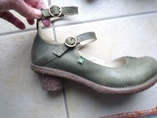 olivgrüne Riemchenpumps EL