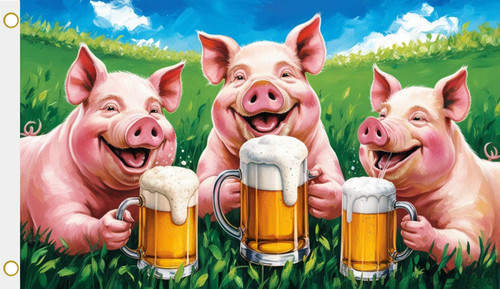 Fahne flagge bier schweine - bier, 90