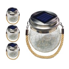 3er Set Solarlampe Glaskugel