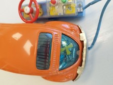 Bandai VW Käfer  mit Kabel-Fernsteuerung / altes Blech Spielzeug Motor Sichtbar