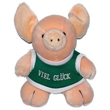 Glücks Schwein Stofftier Unbespielt Plüsch Figur Vintage Glück Schwein Geschenk