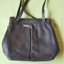 Umhängetasche Renato Angi Venezia Grau Leder *topp*