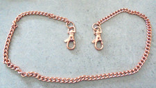 Coole Kette Schmuck rose-goldfarbend mit 2 Karabinerverschlüssen lang Nr. 3055