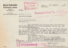 WALDAU Wałdowo, Kreis Schwetz-Świecie, Brief 1941, Mühlenwerke Paul Schmidt
