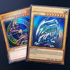 Yugioh Set Blauäugiger Weißer Drache & Dunkler Magier Ultra Rare CT13 LIMITIERT
