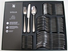 WMF BESTECK SITELLO CROMARGAN 60-TEILIG BESTECKSET EDELSTAHL HAMMERSCHLAG DESIGN
