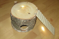 Baumstamm mit Treppe Birke Höhle Haus Versteck Maus Rennmaus Hamster Nager