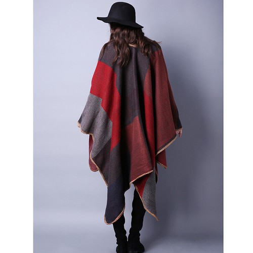 Poncho schal cape - poncho, xxl