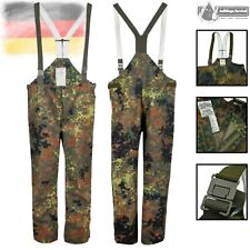 Original Regenhose Bundeswehr Flecktarn Nässeschutz Hose Hosenträger GORE-TEX