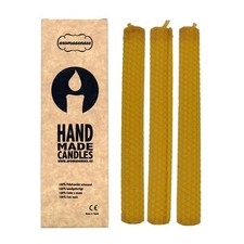 . - 3er Set Bastelkerzen 2 x 20 cm Wachskerzen jungfräulich Wabe