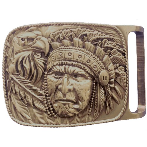 Messing buckle indianer - buckle,,