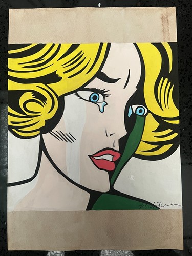 Roy lichtenstein - roy, (handarbeit)