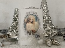 SHABBY Chic Antikoptik Deko Vintage Buch Bild Weihnachten Engel Landhaus Stern⚜️