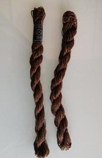 2x Perlgarn von MEZ - Braun - á 5 gr. - Unbenutzt