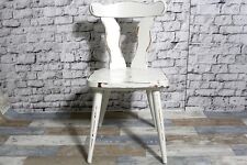 Shabby Holzstuhl Küchenstuhl Stuhl creme weiß 60er Jahre Vintage Shabby Chic