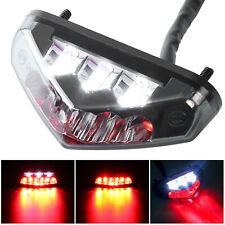 LED-Rücklicht mit Kennzeichenbeleuchtung schwarz getönt Motorrad Roller Enduro