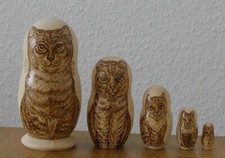 Russische Matroschka, Babuschka, Katzen-Matrjoschka! 5 Puppen! SCHÖNES GESCHENK!