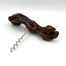 Vintage Korkenzieher Wurzelholz Flaschenöffner Rustikal Holz Deko #3199