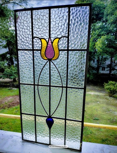 Jugendstil bleiglasfenster - bleiglasfenster, um