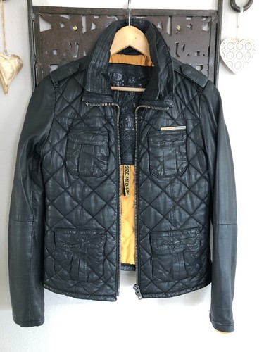 Superdry lederjacke bikerjacke - lederjacke,